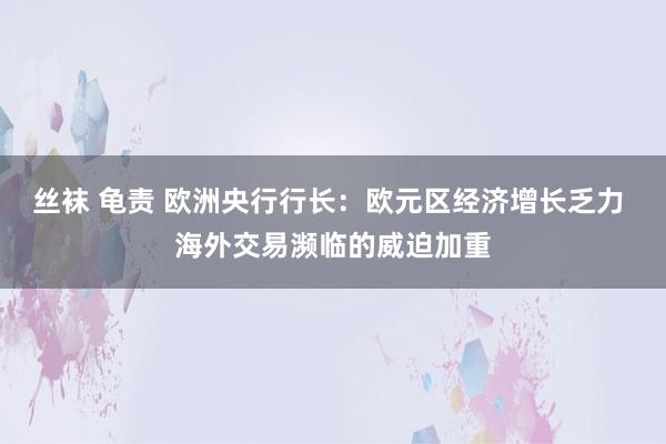 丝袜 龟责 欧洲央行行长：欧元区经济增长乏力 海外交易濒临的威迫加重