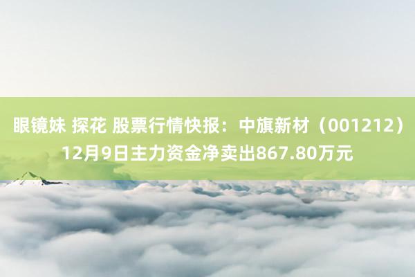 眼镜妹 探花 股票行情快报：中旗新材（001212）12月9日主力资金净卖出867.80万元