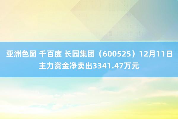 亚洲色图 千百度 长园集团（600525）12月11日主力资金净卖出3341.47万元