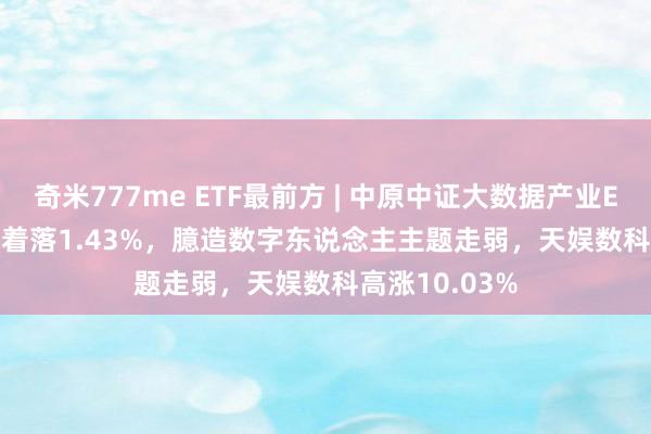 奇米777me ETF最前方 | 中原中证大数据产业ETF(516000)着落1.43%，臆造数字东说念主主题走弱，天娱数科高涨10.03%