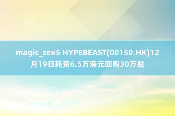 magic_sex5 HYPEBEAST(00150.HK)12月19日耗资6.5万港元回购30万股