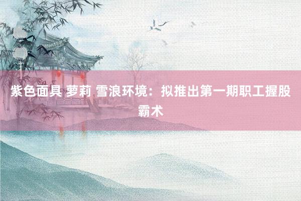 紫色面具 萝莉 雪浪环境：拟推出第一期职工握股霸术