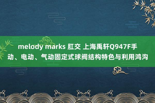 melody marks 肛交 上海禹轩Q947F手动、电动、气动固定式球阀结构特色与利用鸿沟