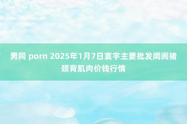 男同 porn 2025年1月7日寰宇主要批发阛阓猪颈背肌肉价钱行情
