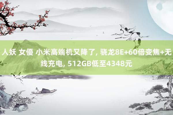 人妖 女優 小米高端机又降了， 骁龙8E+60倍变焦+无线充电， 512GB低至4348元