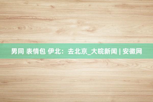 男同 表情包 伊北：去北京_大皖新闻 | 安徽网