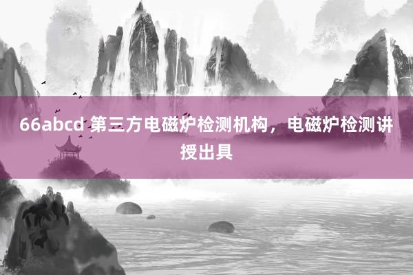 66abcd 第三方电磁炉检测机构，电磁炉检测讲授出具