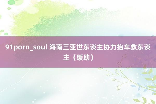 91porn_soul 海南三亚世东谈主协力抬车救东谈主（缓助）