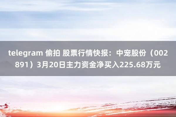 telegram 偷拍 股票行情快报：中宠股份（002891）3月20日主力资金净买入225.68万元