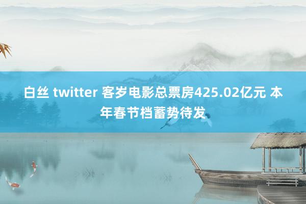 白丝 twitter 客岁电影总票房425.02亿元 本年春节档蓄势待发