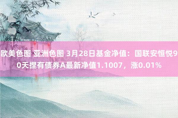 欧美色图 亚洲色图 3月28日基金净值：国联安恒悦90天捏有债券A最新净值1.1007，涨0.01%