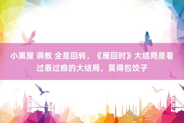 小黑屋 调教 全是回转，《雁回时》大结局是看过最过瘾的大结局，莫得包饺子