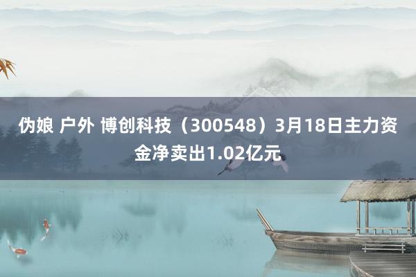 伪娘 户外 博创科技（300548）3月18日主力资金净卖出1.02亿元