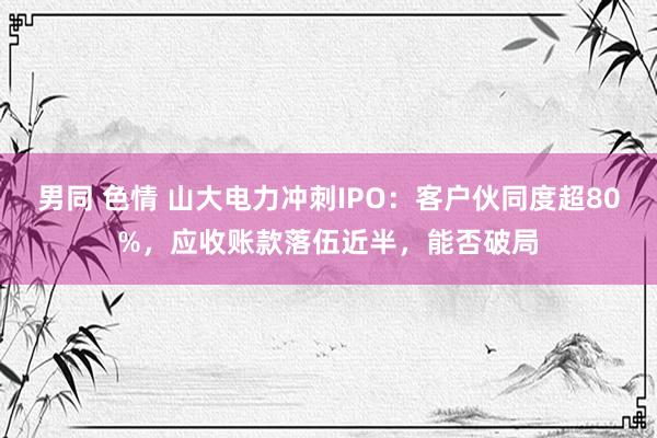 男同 色情 山大电力冲刺IPO：客户伙同度超80%，应收账款落伍近半，能否破局