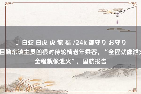 ✨白蛇 白虎 虎 龍 福 /24k 御守り お守り 博主曝光机面目勤东谈主员凶狠对待轮椅老年乘客，“全程就像泄火”，国航报告