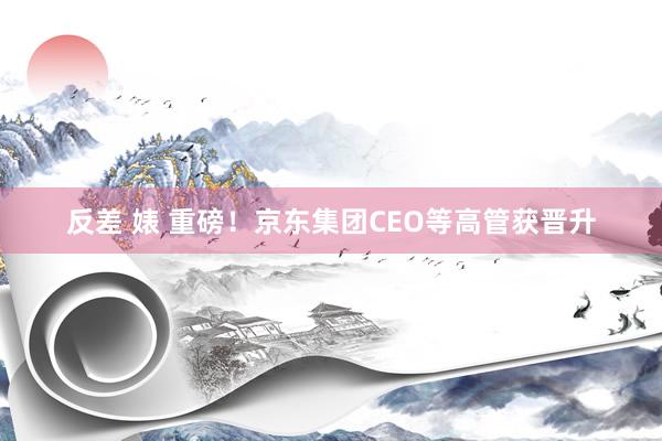 反差 婊 重磅！京东集团CEO等高管获晋升